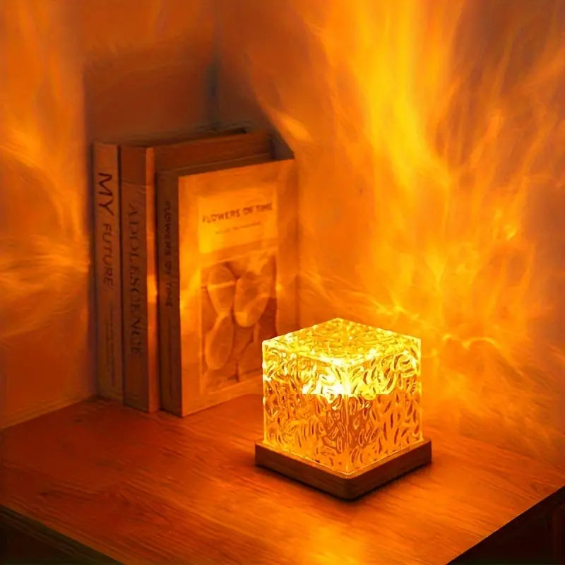 Dynamic Water Ripple Night Light LED Projector Lamp for Bed