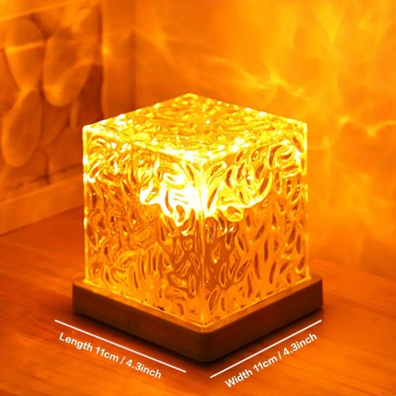 Dynamic Water Ripple Night Light LED Projector Lamp for Bed