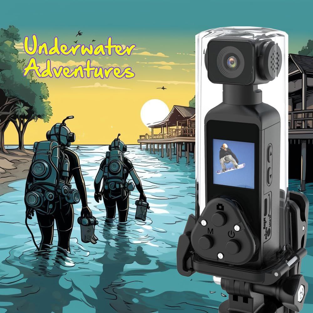Ultra HD Pocket Action Camera Rotatable Vlog Wifi Mini Sport