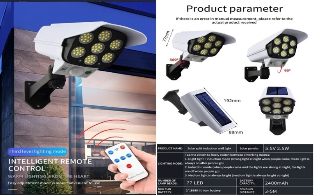 Remote Control Human Sensor Spotlight Garden lamp 