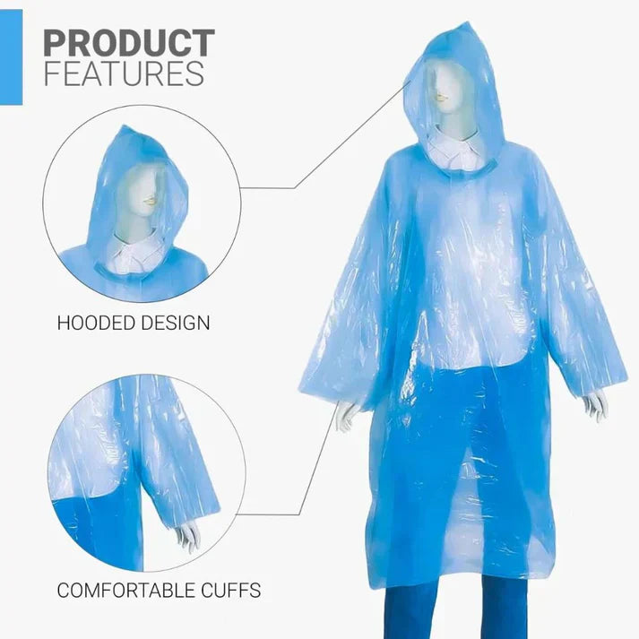Unisex Disposable Rain Card for Emergency Use Waterproof 