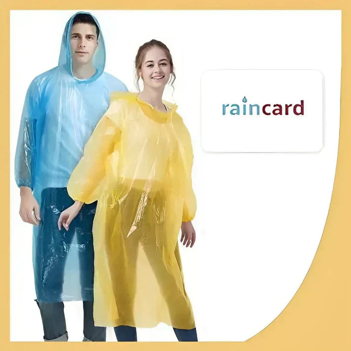 Unisex Disposable Rain Card for Emergency Use Waterproof 