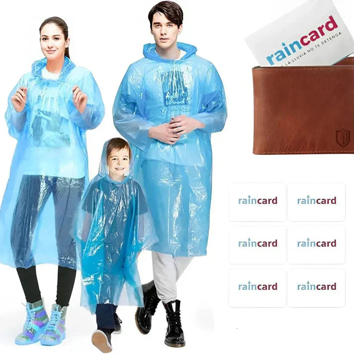 Unisex Disposable Rain Card for Emergency Use Waterproof 