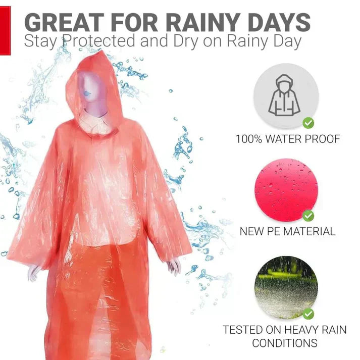 Unisex Disposable Rain Card for Emergency Use Waterproof 