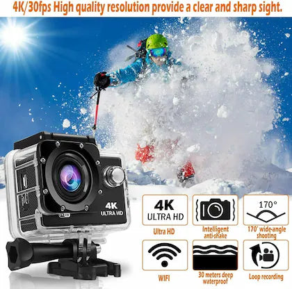 Sports Action Camera with Optical 16MP High Resolution 